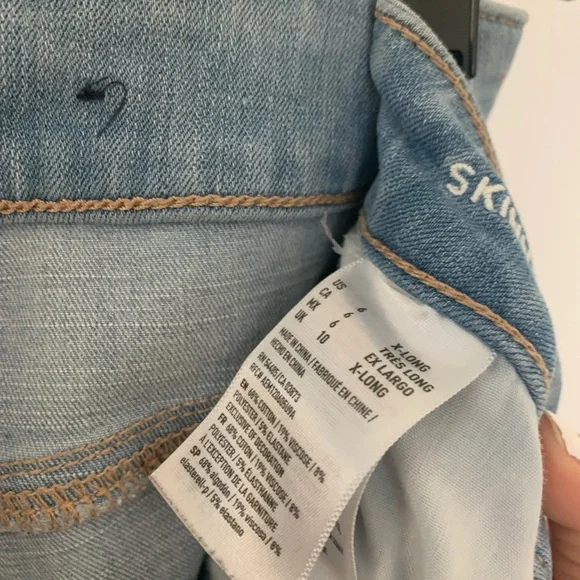 Distressed Light Blue Women's Jeans Super Skinny Stretch - Picture 5 of 9